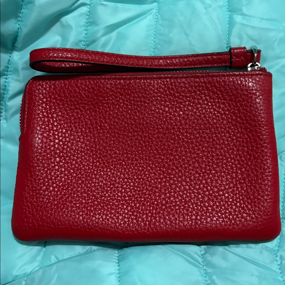 Coach Aries Red Leather Wristlet EUC HTF - Picture 2 of 13